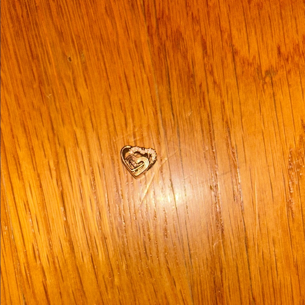 Pandora Gold Heart Bracelet Charm